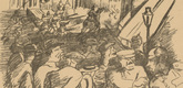 Rudolf Grossmann. Street Battle (Stra&szlig;enkampf) (in-text plate, p. 29) from the periodical Kriegszeit. K&uuml;nstlerflugbl&auml;tter, vol. 1, no. 8 (14 Oct 1914). 1914