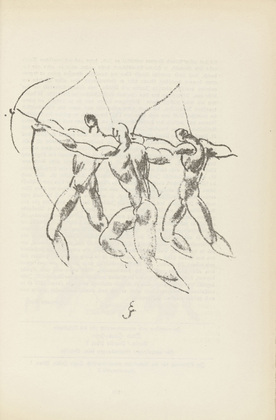 Edwin Scharff. Untitled (Three Archers) (plate, [p. 231]) from the periodical  Zeit-Echo. Ein Kriegs-Tagebuch der K&uuml;nstler, vol. 1, no. 15 (May 1915). 1915