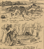 Helmuth Stockmann. What I Saw II (Was ich sah II) (plate, p. 31) from the periodical Kriegszeit. K&uuml;nstlerflugbl&auml;tter, vol. 1, no. 8 (14 Oct 1914). 1914
