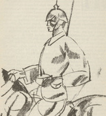Edwin Scharff. Cavalryman (Schwerer Reiter) (plate, [p. 233]) from the periodical  Zeit-Echo. Ein Kriegs-Tagebuch der K&uuml;nstler, vol. 1, no. 16 (June 1915). 1915