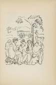 Wilhelm Oesterle. Untitled (Refugees) (plate, [p. 241]) from the periodical  Zeit-Echo. Ein Kriegs-Tagebuch der K&uuml;nstler, vol. 1, no. 16 (June 1915). 1915