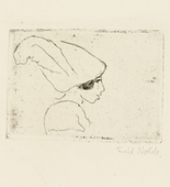 Emil Nolde. Profile of a Girl (M&auml;dchenprofil). (1911)