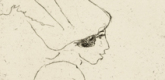 Emil Nolde. Profile of a Girl (M&auml;dchenprofil). (1911)