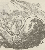 Willi Geiger. Untitled (Wounded Men) (plate, [p. 250]) from the periodical  Zeit-Echo. Ein Kriegs-Tagebuch der K&uuml;nstler, vol. 1, no. 17 (June 1915). 1915