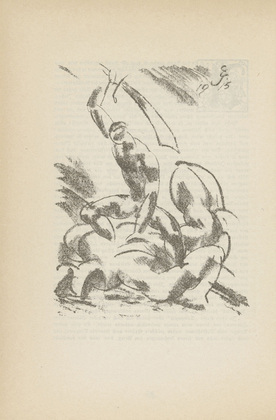 Edwin Scharff. Untitled (Swordsman) (plate, [p. 262]) from the periodical  Zeit-Echo. Ein Kriegs-Tagebuch der K&uuml;nstler, vol. 1, no. 17 (June 1915). 1915