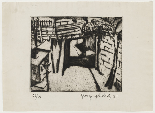 Georg Ehrlich. Railroad Crossing (Eisenbahn&uuml;berf&uuml;hrung). 1921