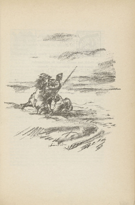 Werner Paul Schmidt. Untitled (Cavalryman Near the River) (plate, [p. 265]) from the periodical  Zeit-Echo. Ein Kriegs-Tagebuch der K&uuml;nstler, vol. 1, no. 18 (July 1915). 1915