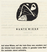 Vasily Kandinsky. Vignette next to "Colorful Field" (Vignette bei "Bunte Wiese") (headpiece, folio 56 verso) from Kl&auml;nge (Sounds). (1913)