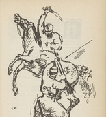 Franz Reinhardt. Untitled (Battle Rider Against Man) (plate, [p. 271]) from the periodical  Zeit-Echo. Ein Kriegs-Tagebuch der K&uuml;nstler, vol. 1, no. 18 (July 1915). 1915