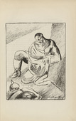 Edwin Scharff. Untitled (Warrior Resting) (plate, [p. 13]) from the periodical  Zeit-Echo. Ein Kriegs-Tagebuch der K&uuml;nstler, vol. 1, no. 2 (Sept 1914). 1914