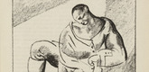Edwin Scharff. Untitled (Warrior Resting) (plate, [p. 13]) from the periodical  Zeit-Echo. Ein Kriegs-Tagebuch der K&uuml;nstler, vol. 1, no. 2 (Sept 1914). 1914