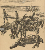 Max Liebermann. Samaritan (Samariter) (plate, p. 39) from the periodical Kriegszeit. K&uuml;nstlerflugbl&auml;tter, vol. 1, no. 10 (28 Oct 1914). 1914