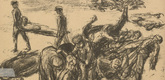 Max Liebermann. Samaritan (Samariter) (plate, p. 39) from the periodical Kriegszeit. K&uuml;nstlerflugbl&auml;tter, vol. 1, no. 10 (28 Oct 1914). 1914