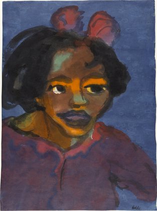 Emil Nolde. Gypsy Girl (Zigeunerm&auml;dchen). (1920-21)