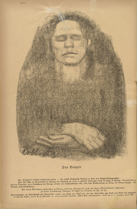 K&auml;the Kollwitz. Fear (Das Bangen) (in-text plate, p. 40) from the periodical Kriegszeit. K&uuml;nstlerflugbl&auml;tter, vol. 1, no. 10 (28 Oct 1914). 1914