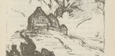 Julius W. Sch&uuml;lein. Untitled (Burning Village) (plate, [p. 281]) from the periodical  Zeit-Echo. Ein Kriegs-Tagebuch der K&uuml;nstler, vol. 1, no. 19 (July 1915). 1915