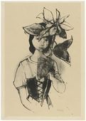 Karl Hofer. Girl with Flower (M&auml;dchen mit Christblume). 1946/1947