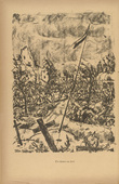 Erich B&uuml;ttner. The Flag in the Field (Die Fahne im Feld) (plate, p. 42) from the periodical Kriegszeit. K&uuml;nstlerflugbl&auml;tter, vol. 1, no. 11 (4 Nov 1914). 1914