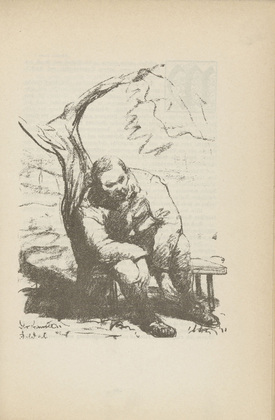 Walther Teutsch. Untitled (The Sick Soldier) (plate, [p. 289]) from the periodical  Zeit-Echo. Ein Kriegs-Tagebuch der K&uuml;nstler, vol. 1, no. 19 (July 1915). 1915