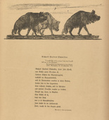 August Gaul. Headpiece (p. 43) from the periodical Kriegszeit. K&uuml;nstlerflugbl&auml;tter, vol. 1, no. 11 (4 Nov 1914). 1914