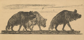 August Gaul. Headpiece (p. 43) from the periodical Kriegszeit. K&uuml;nstlerflugbl&auml;tter, vol. 1, no. 11 (4 Nov 1914). 1914