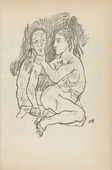 Oskar Kokoschka. Untitled (Male and Female Nude, Seated) (plate, [p. 297]) from the periodical  Zeit-Echo. Ein Kriegs-Tagebuch der K&uuml;nstler, vol. 1, no. 20 (Aug 1915). 1915