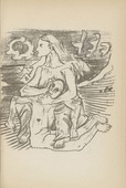 Oskar Kokoschka. Untitled (Man Lying in the Lap of Woman) (plate, [p. 299]) from the periodical  Zeit-Echo. Ein Kriegs-Tagebuch der K&uuml;nstler, vol. 1, no. 20 (Aug 1915). 1915