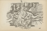 Oskar Kokoschka. Untitled (Man in Boat) (plate, [p. 303]) from the periodical  Zeit-Echo. Ein Kriegs-Tagebuch der K&uuml;nstler, vol. 1, no. 20 (Aug 1915). 1915