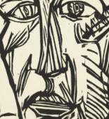Erich Heckel. Young Man (J&uuml;ngling) from the portfolio Eleven Woodcuts, 1912-1919 (Elf Holzschnitte, 1912-1919). 1917 (published 1921)