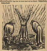 Ernst Barlach. Away with the Word of Cannibalism (Fort mit dem Wort vom Menschenfra&szlig;) (tailpiece, page 77) from Der Findling (The Foundling). 1922 (executed 1921)