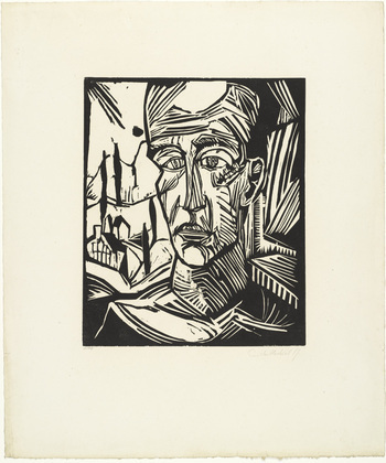 Erich Heckel. Young Man (J&uuml;ngling) from the portfolio Eleven Woodcuts, 1912-1919 (Elf Holzschnitte, 1912-1919). 1917 (published 1921)