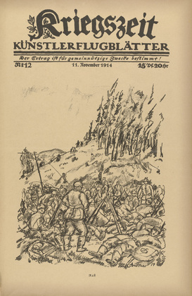 Erich B&uuml;ttner. Rest (Rast) (in-text plate, p. 45) from the periodical Kriegszeit. K&uuml;nstlerflugbl&auml;tter, vol. 1, no. 12 (11 Nov 1914). 1914