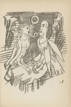 Oskar Kokoschka. Untitled (Sun Over a Bird-like Couple) (plate, [p. 305]) from the periodical  Zeit-Echo. Ein Kriegs-Tagebuch der K&uuml;nstler, vol. 1, no. 20 (Aug 1915). 1915