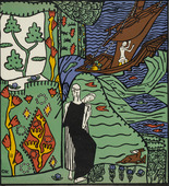 Oskar Kokoschka. The Sailboat (Das Segelschiff) (in-text plate, folio 4) from Die tr&auml;umenden Knaben (The Dreaming Boys). 1917 (executed 1907-08)