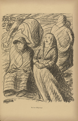 Ernst Barlach. On the Eastern Frontier (An der Ostgrenze) (plate, p. 47) from the periodical Kriegszeit. K&uuml;nstlerflugbl&auml;tter, vol. 1, no. 12 (11 Nov 1914). 1914