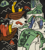 Oskar Kokoschka. The Sailors Are Calling (Die Schiffer rufen) (in-text plate, folio 5) from Die tr&auml;umenden Knaben (The Dreaming Boys). 1917 (executed 1907-08)