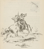 Werner Paul Schmidt. Untitled (Storming Rider) (plate, [p. 313]) from the periodical  Zeit-Echo. Ein Kriegs-Tagebuch der K&uuml;nstler, vol. 1, no. 21 (Aug 1915). 1915