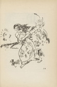 Franz Reinhardt. Untitled (Woman Fleeing with Child) (plate, [p. 319]) from the periodical  Zeit-Echo. Ein Kriegs-Tagebuch der K&uuml;nstler, vol. 1, no. 21 (Aug 1915). 1915