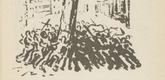Dora Brandenburg-Polster. Untitled (Self-destruction) (plate, [p. 323]) from the periodical  Zeit-Echo. Ein Kriegs-Tagebuch der K&uuml;nstler, vol. 1, no. 21 (Aug 1915). 1915