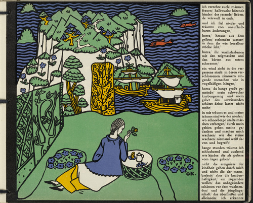 Oskar Kokoschka. The Distant Island (Die ferne Insel)  (in-text plate, folio 6) from Die tr&auml;umenden Knaben (The Dreaming Boys). 1917 (executed 1907-08)
