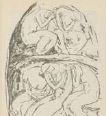 Willi Geiger. Untitled (Women Seeking Shelter) (plate, [p. 325]) from the periodical  Zeit-Echo. Ein Kriegs-Tagebuch der K&uuml;nstler, vol. 1, no. 21 (Aug 1915). 1915