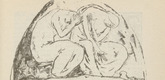 Willi Geiger. Untitled (Women Seeking Shelter) (plate, [p. 325]) from the periodical  Zeit-Echo. Ein Kriegs-Tagebuch der K&uuml;nstler, vol. 1, no. 21 (Aug 1915). 1915
