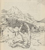 Adolf Ferdinand Schinnerer. Untitled (Man Sitting in Front of Landscape) (plate, [p. 331]) from the periodical  Zeit-Echo. Ein Kriegs-Tagebuch der K&uuml;nstler, vol. 1, no. 22 (Sept 1915). 1915