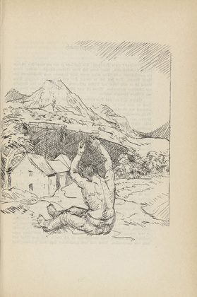 Adolf Ferdinand Schinnerer. Untitled (Man Sitting in Front of Landscape) (plate, [p. 331]) from the periodical  Zeit-Echo. Ein Kriegs-Tagebuch der K&uuml;nstler, vol. 1, no. 22 (Sept 1915). 1915