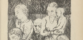 Adolf Ferdinand Schinnerer. Untitled (Group of People) (plate, [p. 339]) from the periodical  Zeit-Echo. Ein Kriegs-Tagebuch der K&uuml;nstler, vol. 1, no. 22 (Sept 1915). 1915