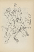Adolf Ferdinand Schinnerer. Untitled (Men Wrestling) (plate, [p. 341]) from the periodical  Zeit-Echo. Ein Kriegs-Tagebuch der K&uuml;nstler, vol. 1, no. 22 (Sept 1915). 1915