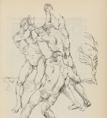 Adolf Ferdinand Schinnerer. Untitled (Men Wrestling) (plate, [p. 341]) from the periodical  Zeit-Echo. Ein Kriegs-Tagebuch der K&uuml;nstler, vol. 1, no. 22 (Sept 1915). 1915