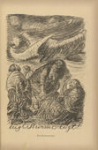 Ernst Barlach. Lie Storms, Lie (l&uuml;gt St&uuml;rme l&uuml;gt) (plate, p. 57) from the periodical Kriegszeit. K&uuml;nstlerflugbl&auml;tter, vol. 1, no. 14 (25 Nov 1914). 1914