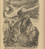 Ernst Barlach. Lie Storms, Lie (l&uuml;gt St&uuml;rme l&uuml;gt) (plate, p. 57) from the periodical Kriegszeit. K&uuml;nstlerflugbl&auml;tter, vol. 1, no. 14 (25 Nov 1914). 1914