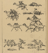 August Gaul. Hagenbeck Troops in the West (Hagenbeck-Truppen im Westen) (in-text plate, p. 68) from the periodical Kriegszeit. K&uuml;nstlerflugbl&auml;tter, vol. 1, no. 14 (25 Nov 1914). 1914